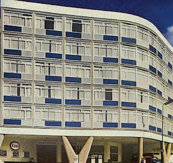 Gevel appartementsgebouw met gemeenschappelijke delen